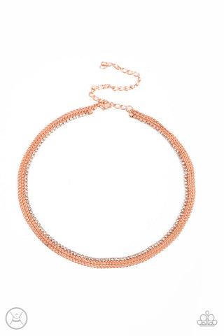 Glitzy Gusto Copper Choker