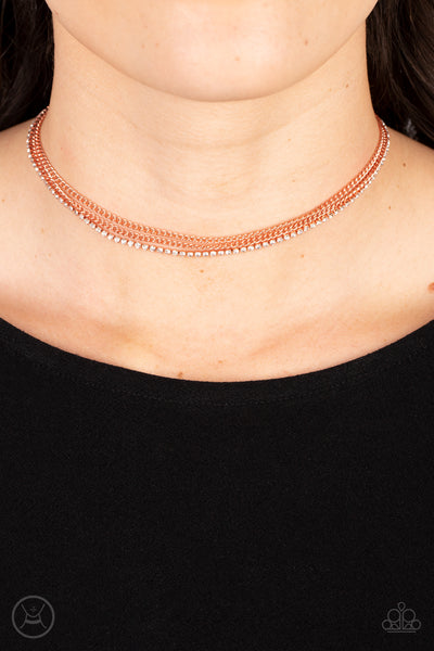 Glitzy Gusto Copper Choker