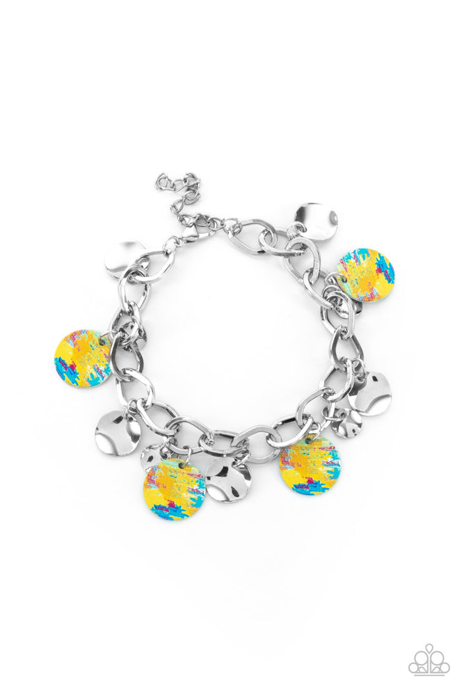 Teasingly Tie Dye Yellow Bracelet