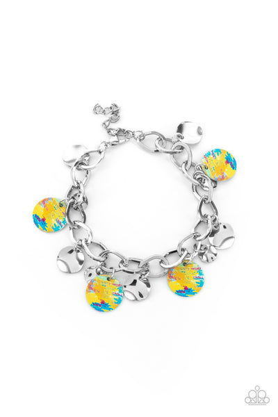 Teasingly Tie Dye Yellow Bracelet