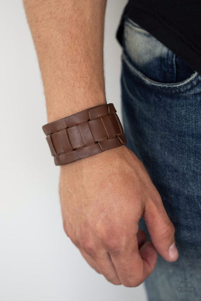 Plainly Plaited Brown Urban Bracelet