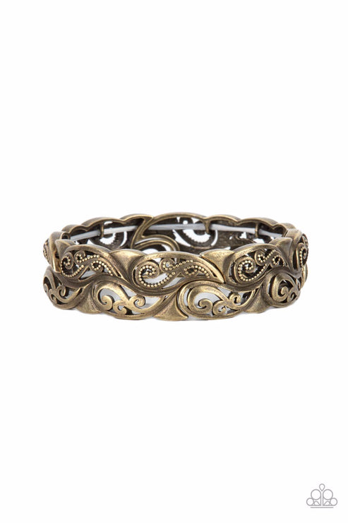 Paisley Portico Brass Bracelet