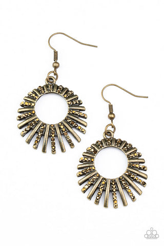 Rebel Resplendence Brass Earring