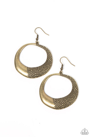 Downtown Jungle Brass Earring