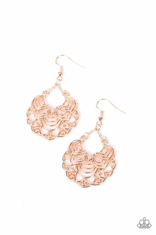 Frilly Finesse Rose Gold Earring