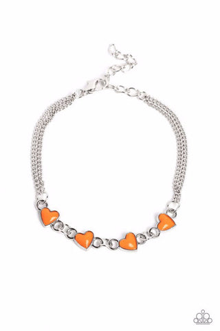 Smitten Sweethearts Orange Bracelet