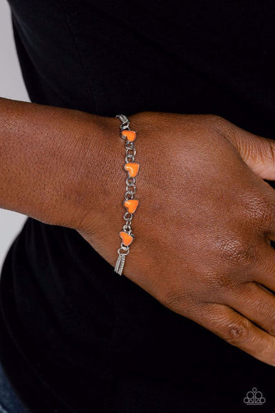 Smitten Sweethearts Orange Bracelet