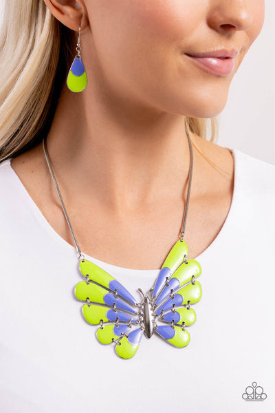 Moth Maven Green Necklace