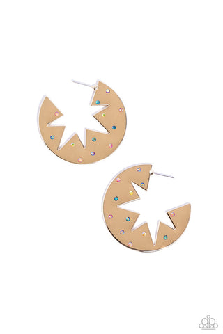 Starry Sensation Gold Hoop Earring