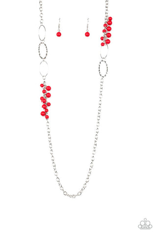 Flirty Foxtrot Red Necklace