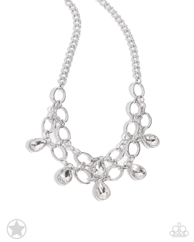 Show-Stopping Shimmer White Necklace