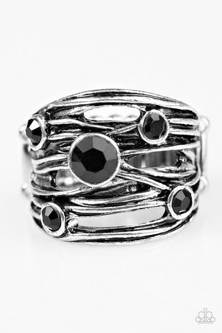 Sparkle Struck Black Ring