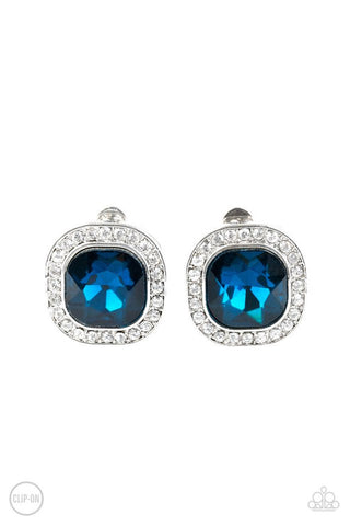The Fame Game Blue Clip- On Earrings