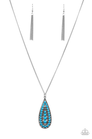 Tiki Tease Blue Necklace