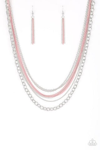 Intensely Industrial  Pink Necklace