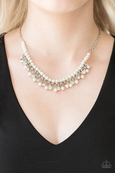 A Touch Of CLASSY  White Necklace