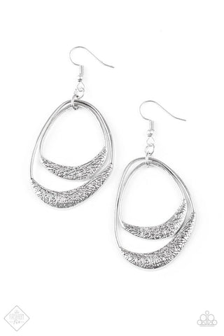 Follow The Beaten Path Silver Earring