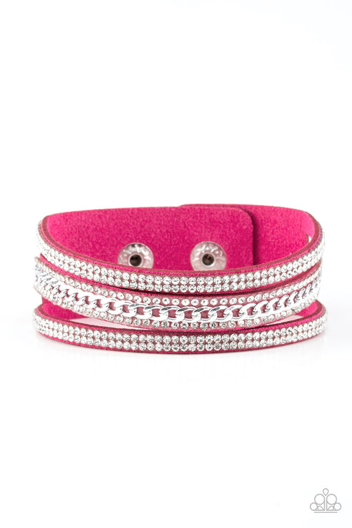 Rollin' In Rhinestones Pink Bracelet