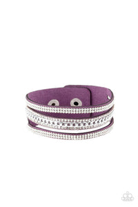 Rollin' In Rhinestones Purple Urban Bracelet