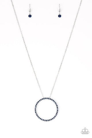 Center Of Attention Blue Necklace