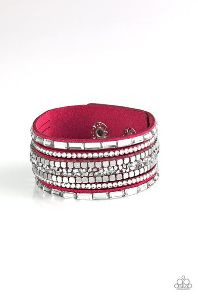 Rebel In Rhinestones Pink Urban Bracelet