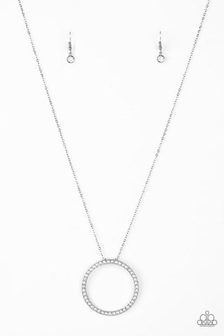 Center Of Attention White Necklace