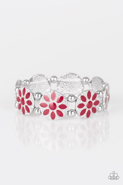 Dancing Dahlias Red Bracelet