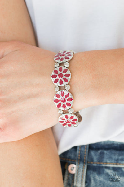 Dancing Dahlias Red Bracelet