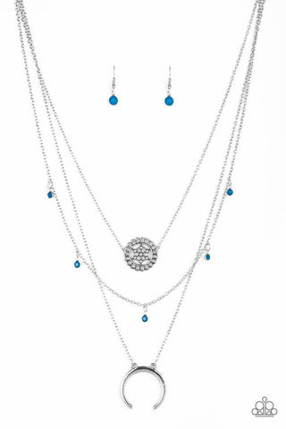 Lunar Lotus Blue Necklace