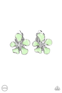 Island Iris Green Clip-On Earring