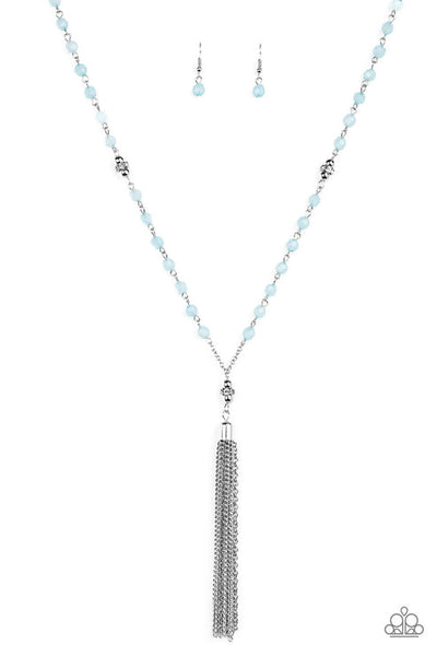 Tassel Takeover Blue Necklace