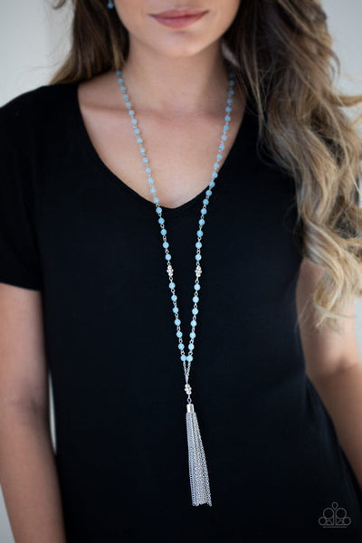 Tassel Takeover Blue Necklace