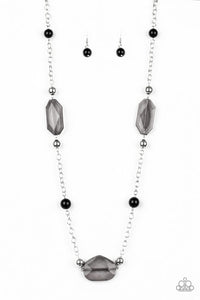 Crystal Charm Black Necklace