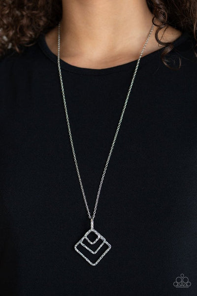 Square It Up Silver Necklace