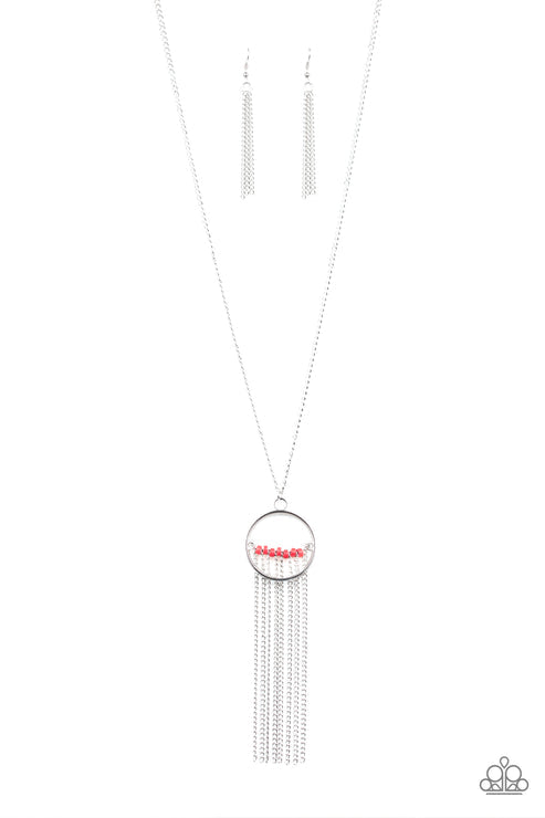 Terra Tassel Red Necklace