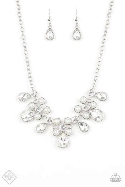 Demurely Debutante White Necklace