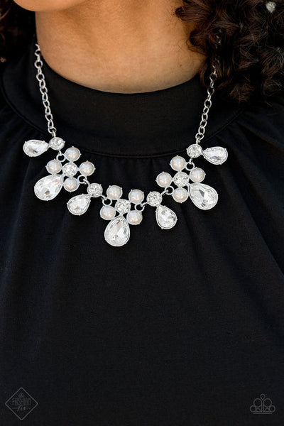 Demurely Debutante White Necklace