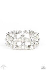 Diamonds And Debutantes White Bracelet