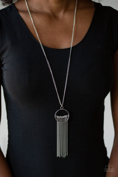 Terra Tassel Silver Necklace