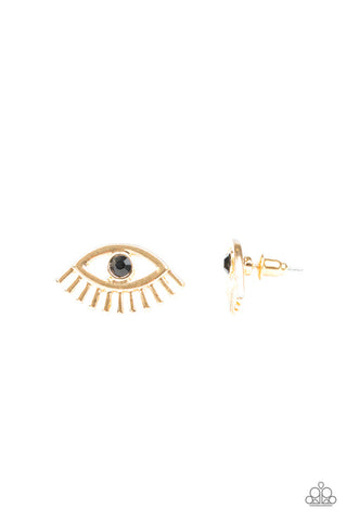 Dont Blink Gold Post Earring