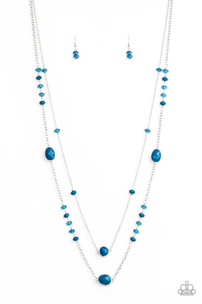 Dazzle The Crowd Blue Necklace