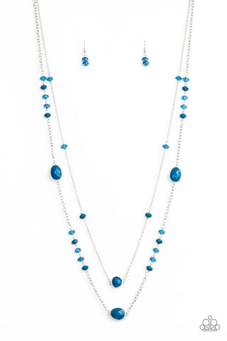 Dazzle The Crowd Blue Necklace