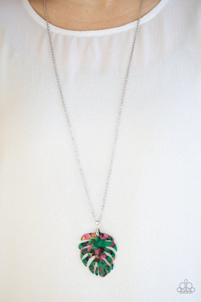 Prismatic Palms Green Necklace