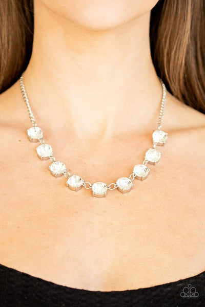 Iridescent Icing White Necklace