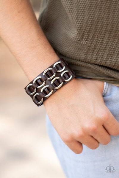 Throttle It Out Brown Urban Bracelet