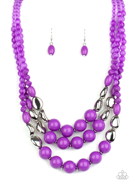 Flamingo Flamboyance Purple Necklace