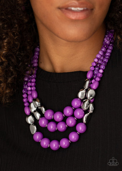 Flamingo Flamboyance Purple Necklace