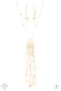 Macrame Majesty White Necklace