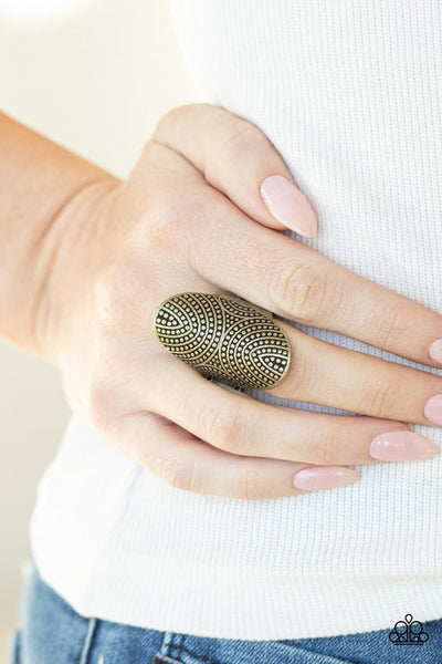 Crop Circles Brass Ring