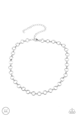 Insta Connection Silver Chocker Necklace